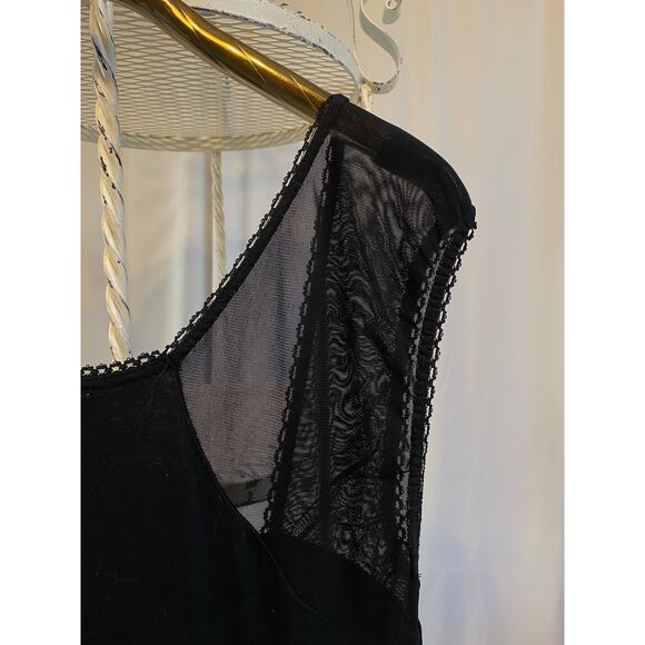 b.p.c. dress Corset style lace ruffles black size small - Picture 9 of 11